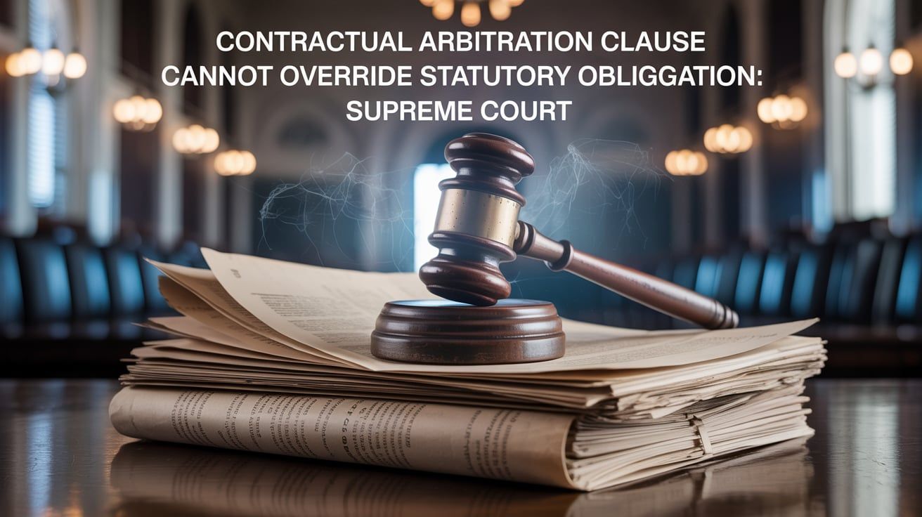 Contractual Arbitration Clause Cannot Override Statutory Obligation: Supreme Court 