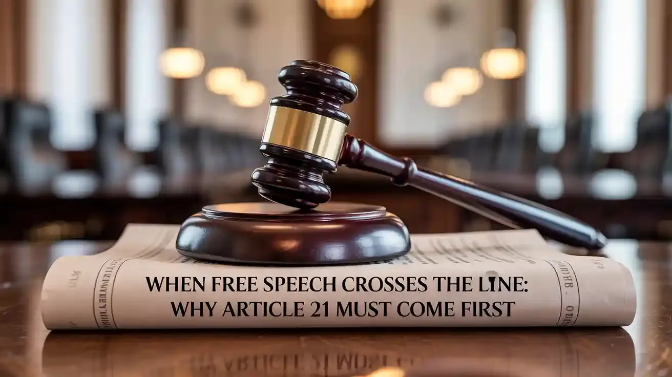 When Free Speech Crosses The Line: Why Article 21 Must Come First 